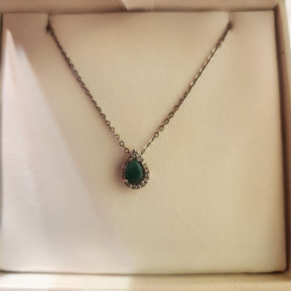 Effy Silver And Emerald Necklace